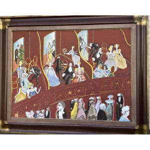 Social Events At The Opera By Pierre Tilot, Surrealist And Humorous Painter 