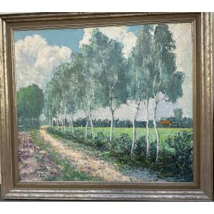 Country Landscape By Jos Raes 