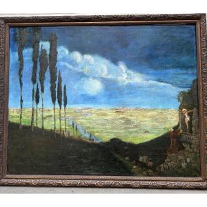The Monk Praying In Nature By émile Clerico