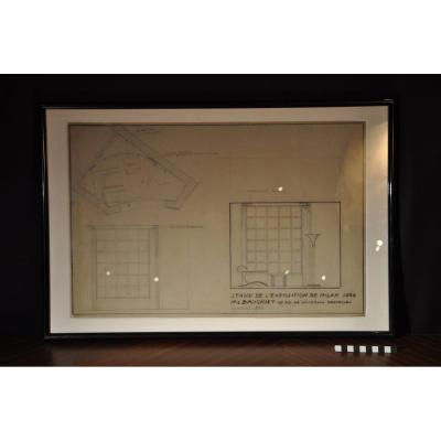 Plan Of The Stan Of The Milan Exhibition 1956 - Marcel Baugniet