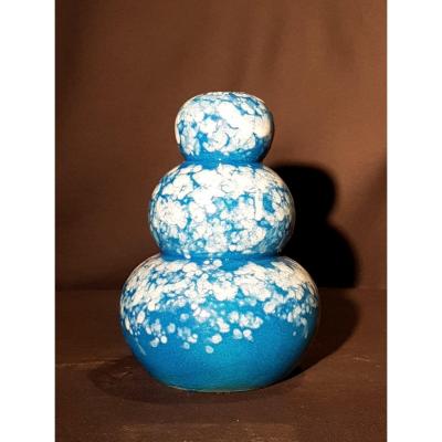 Rare Trilobé Vase, Earthenware - Boch Keramis