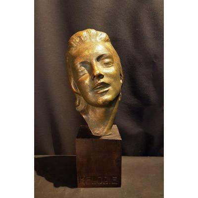 Melody, Gilt Bronze Patinated Terracotta Bust, 1945