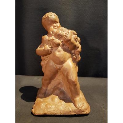 Putti, Terracotta - Joseph Witterwulghe