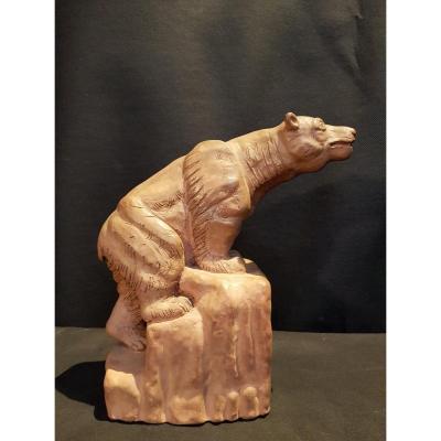 Bear, Terracotta - P. Pradel