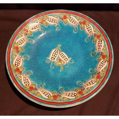 Decorative Earthenware Dish, La Maitrise, Boch Keramis - Maurice Dufrène