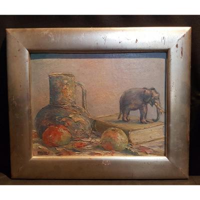 Still Life, Oil On Panel, 1920 - André Paternot