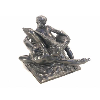 Bronze Arsène Matton - Symbolist Composition - 