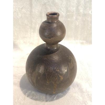 Boch Keramis Stoneware Vase With Flamed Decor  H. 21cm - D. 14cm