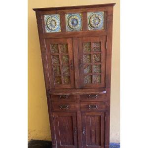 Art And Crafts Furniture With Ceramic And American Glass