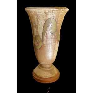 Guérin Art Deco Sandstone Reflector Vase?