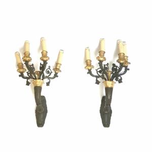Bronze Wall Sconces From The Charles X 