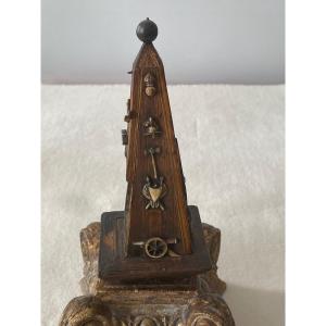 Rare Marianne Masonic Obelisk, Symbols Of The Revolutionary Period 1792