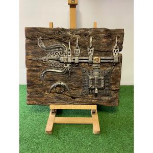 Very Beautiful Lock Has Hasp Central India Early 19th