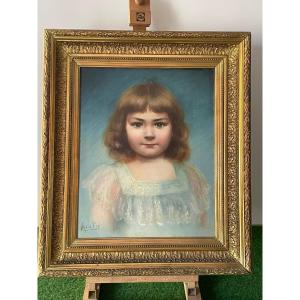 Painting Of Young Girl By Marie Réol 1947/1950