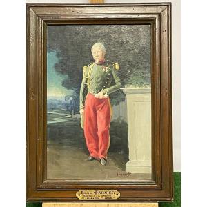 Painting Of A Captain Of The Empress's Dragoons By Simonetti 19th