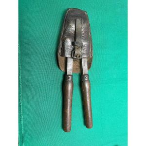 Individual Cutting Pliers Small Model And Fauve Leather Case 1914 / 1918 Ww 1 