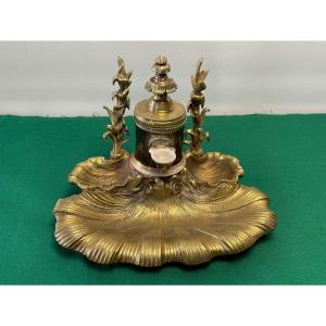 19th Century Pump Inkwell