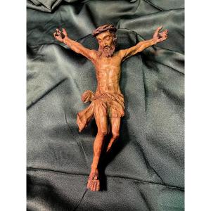 18th Century Polychrome Wooden Christ 
