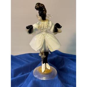 Murano Glass Figure Venice Carnival 1955 20th Century 