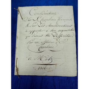 Consideration On The French Cavalry Organization By A Cavalry Officer 1826 