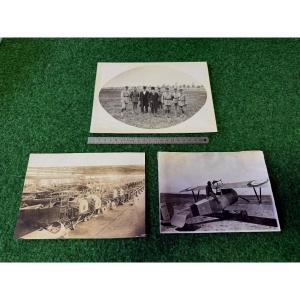 3 Unpublished Photos Aviation Return From Mission, Presentation Of The Spad 7, Usa Aircraft Factory