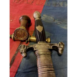 War Commissioner's Sword And Seal From The 1st Empire Period 