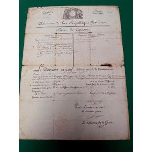 Captain's Commission Issued By The Executive Directory In Year 4 Of The Republic No. 2 