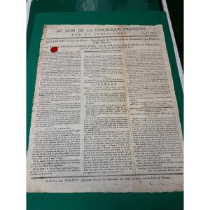  "revolution" Judgment Of Mr. Lalanne, Immigrant, Sentenced To Death On February 18, 1792 