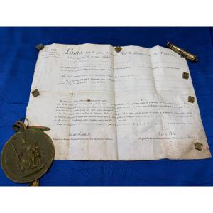 Royal Declaration Of Naturality And Record Of Services Of Lieutenant Bianco Restoration  