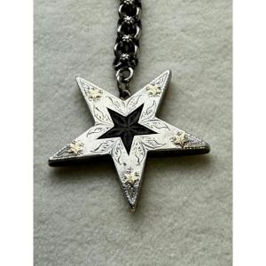  Masonic Watch Chain, Five-pointed Star With Inverted Pentacle, Negative Man 