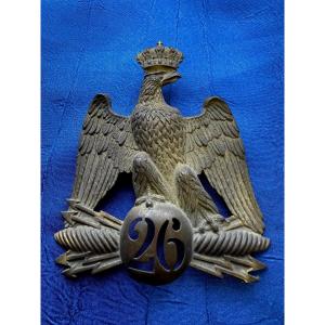 Shako Plate Of An Officer Of The 26th Line Infantry Regiment, Model 1852, Napoleon III
