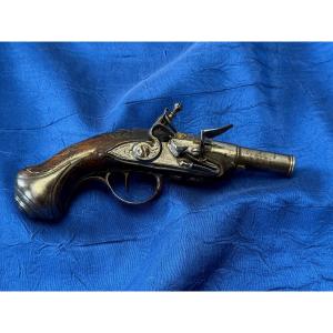 Travel Flintlock Pistol Old Monarchy XVIII Century