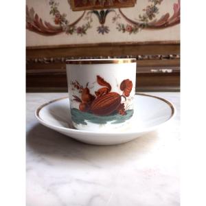 Paris Porcelain - Cup And Its Saucer - Empire Period