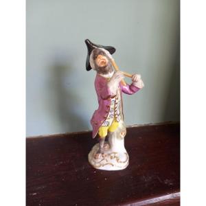 Manufacture De Meissen - Musician Monkey Tambourine Player