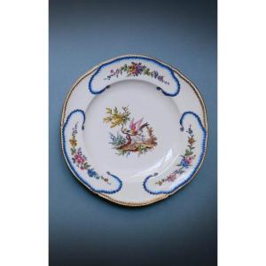 Sèvres - Pair Of Hard Porcelain Plates Twentieth Century
