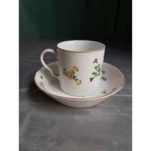Manufacture De Locré - Litron Cup And Its Saucer - Eighteenth Century