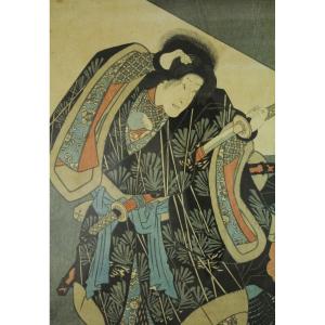 Japanese Print 'kabuki Actors' Utagawa Toyokuni III (1786-1865)