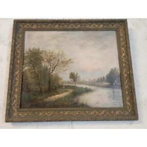 Tableau Paysage École de Barbizon 
