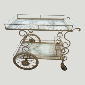 Trolley On Wheels, Garden Furniture From The 70s. 
