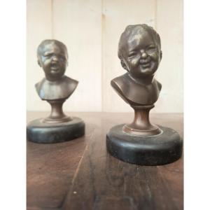 Bronzes "jean Qui Rit Jean Qui Pleure" Réissue J.aoudon