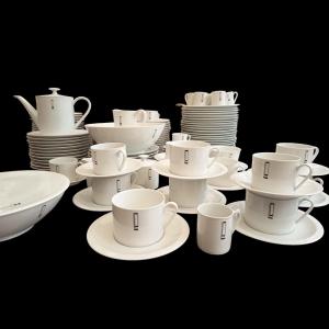 White Porcelain Dinner Service By Jean Luce Paris