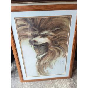 Numbered Lithograph By Lassus Saint-genies.