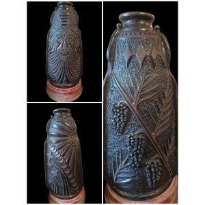 Triptych Vase By Gilbert Méténier