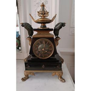 Neo-egyptian Napoleon III Clock.