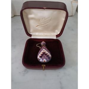 Enamelled Silver Perfume Bottle