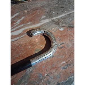 Silver Cane With Handle 