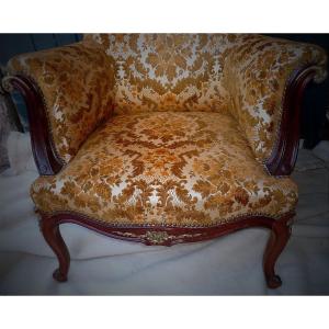Mahogany And Bronze Armchair