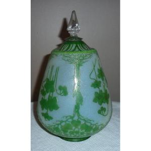 Art Nouveau Engraved Glass Globe