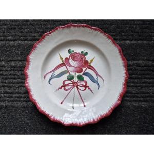 Revolutionary Plate In Des Islettes Earthenware 19th C.
