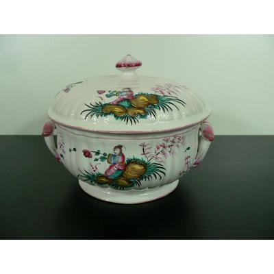 Earthenware Tureen From Lunéville Eighteenth Chinese Decor